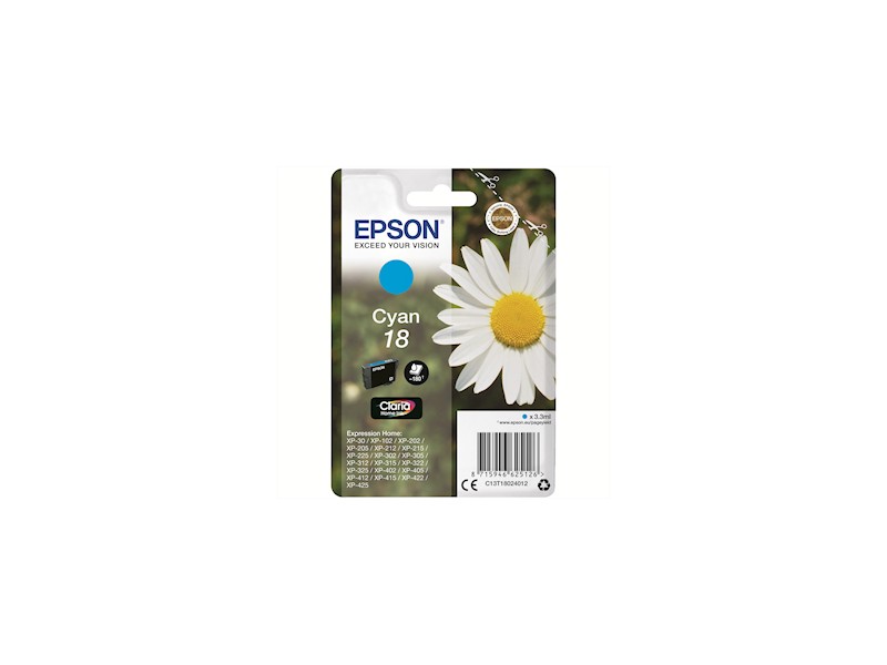EPSON C13T18024022 C.INK T18024022 CYAN 18/MARGHERITA